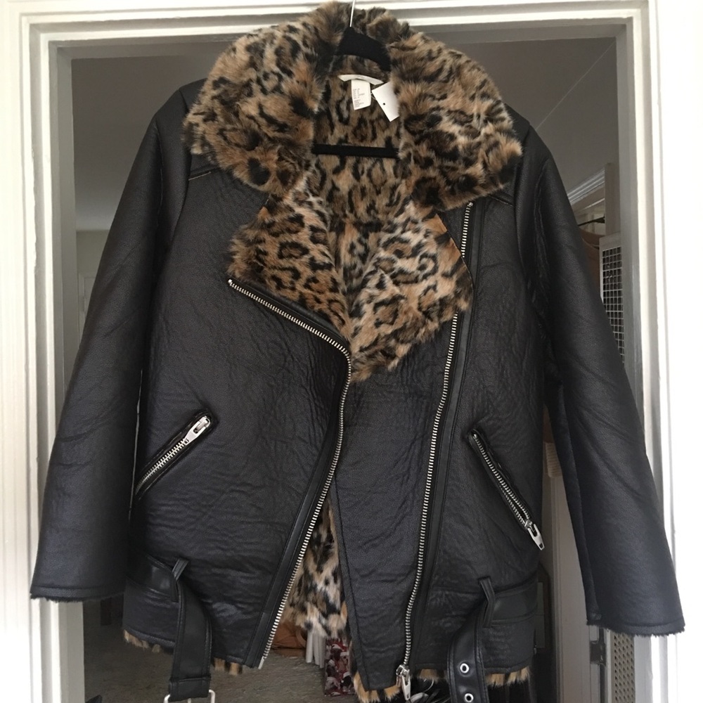 Zara Moto Shearling Jacket